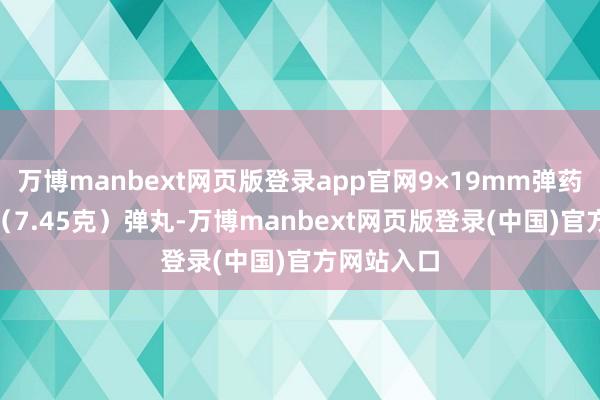 万博manbext网页版登录app官网9×19mm弹药115格令（7.45克）弹丸-万博manbext网页版登录(中国)官方网站入口